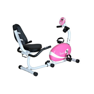 Sunny Distributor Inc Sunny Health & Fitness Pink Magnetic Recumbent Bike