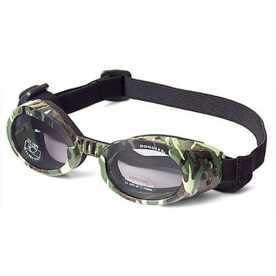 Doggles ILS Dog Goggle sunglasses in Green Camo / Smoke Lens Large