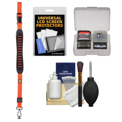 BlackRapid Cross Shot Sling Camera Strap (Orange) with Cleaning + Accessory Kit