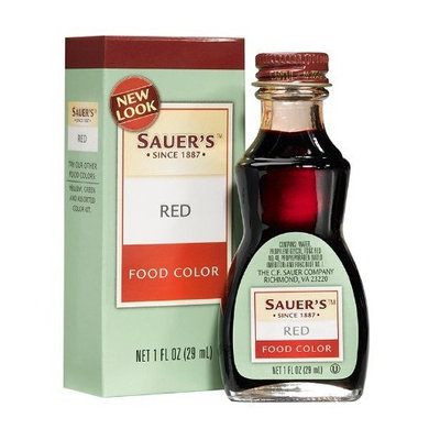 Sauer's Red Food Color, 1-Ounce Bottles (Pack of 6)