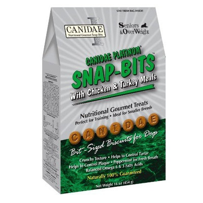 Canidae Dog Treats, Platinum Chicken and Turkey Meal Snap-Bits Bite Size Treats, 8 Ounce Bag