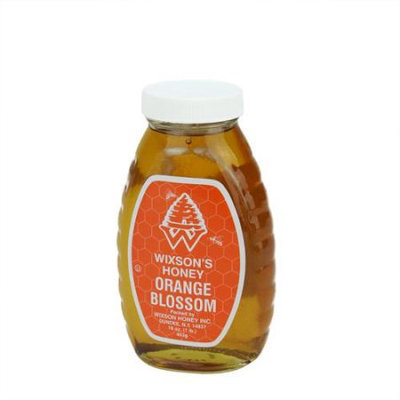 1 Pound of WNY's Wixson's Orange Blosson Honey in Classic Glass Jar