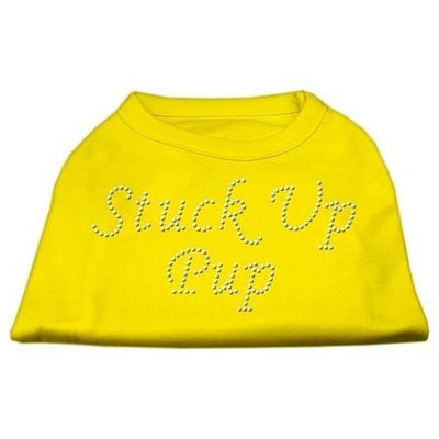 Ahi Stuck Up Pup Rhinestone Shirts Yellow XS (8)