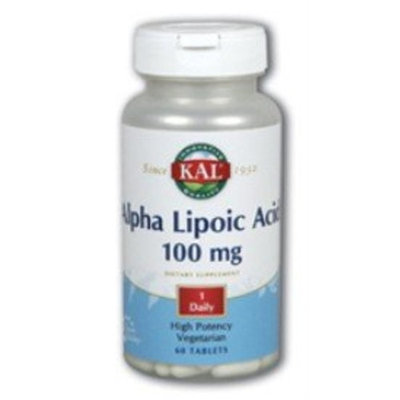 KAL Alpha Lipoic Acid Capsules, 100 mg, 60 Count
