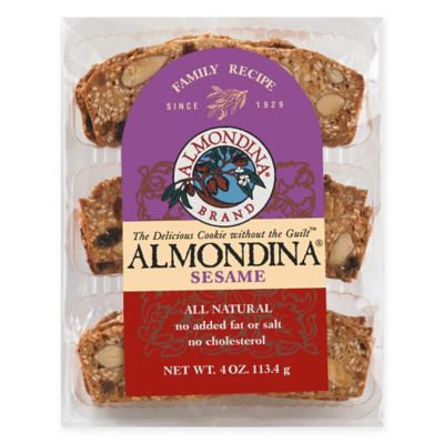 Almondina All-Natural Cookies, Sesame, 4 Oz, Pack Of 12