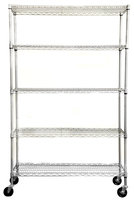 Trinity NSF Adjustable 5-Tier Outdoor Wire Shelving Rack