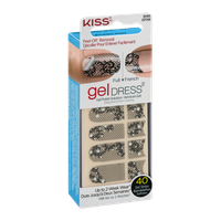 Kiss Gel Dress Full/French Strips After Midnight - 40 CT