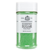 India Tree Green Pastel Sanding Sugar, 3.5 oz (Pack of 3)