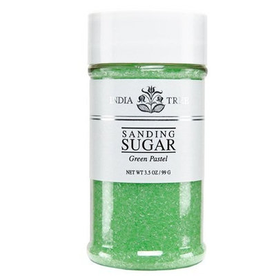 India Tree Green Pastel Sanding Sugar, 3.5 oz (Pack of 3)
