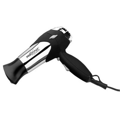 Jerdon ProVersa JHD63 Turbo Hair Dryer with Wall Mount Caddy and 2-Speed and Heat Settings, 1600-Watts, Black and Chrome Finish