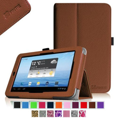 Fintie Folio Leather Case Cover For E FUN Nextbook Premium 7HD NX007HD8G Tablet, Brown