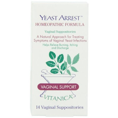 Vitanica Yeast Arrest Suppositories, 14 Count
