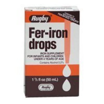 Rugby Laboratories Rugby Fer-iron iron supplement drops for infants and children under 4 years of age - 50 ml