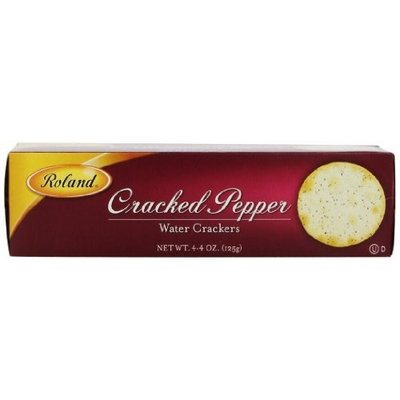Roland Cracked Pepper Water Crackers, 4.4-Ounce (Pack of 12)
