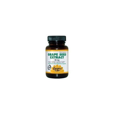 Country Life Grape Seed Extract, 50 mg, Veg Caps, 50-Count