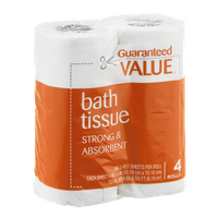 Guaranteed Value Bath Tissue Strong & Absorbent - 4 CT