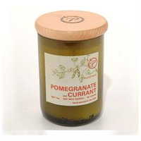 Paddywax Eco Green Soy Wax Candle W/ 7oz Recycled Glass Fill, Pomegranate & Current