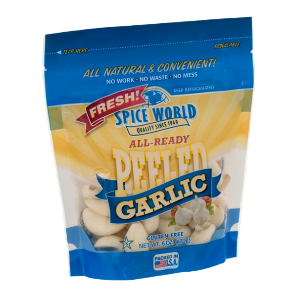 Spice World AllReady Peeled Garlic Gluten Free Reviews 2019