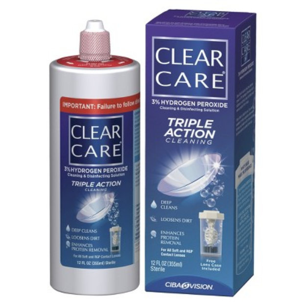 Clear Care Triple Action Cleaning and Disinfecting Solution 2 Count