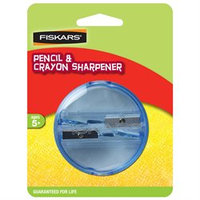 Fiskars 12-95854B Pencil & Crayon Sharpener, Blue