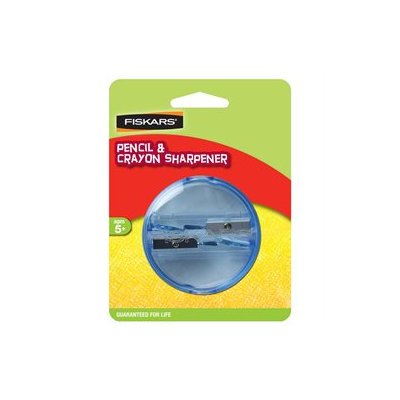 Fiskars 12-95854B Pencil & Crayon Sharpener, Blue