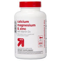 Calcium Magnesium & Zinc Coated Caplets - 250 Count - up & upâ¢