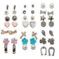 Flower, Heart and Stud Earrings, Set of 21