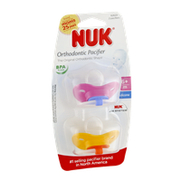 NUK 6 Months+ Orthodontic Silicone Pacifiers Assorted Colors