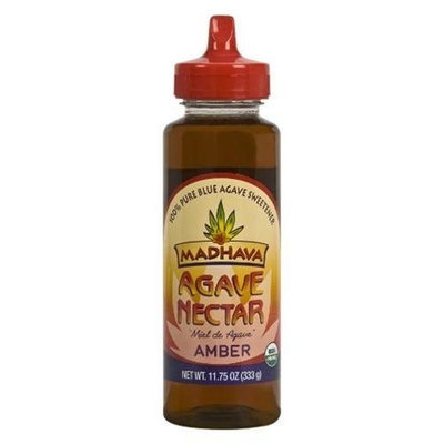 Madhava Organic Agave Nectar - Amber(Blue Agave Sweetener), 11.75-Ounce Bottles (Pack of 12)
