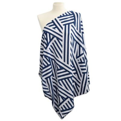 Itzy Ritzy Nursing Happens Infinity Breastfeeding Scarf - City Chevron Navy