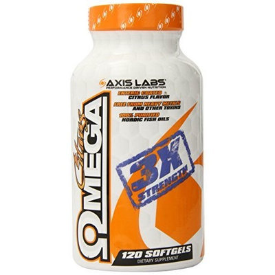 Axis Labs Citrus Omega Fish Oil Mineral Supplement Capsules, 120 Count