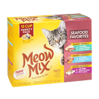 Meow Mix Seafood Favorites Variety Pack Cat Food - 12 CT