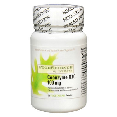 FoodScience of Vermont Coenzyme Q10 100 mg Dietary Supplement Tablets