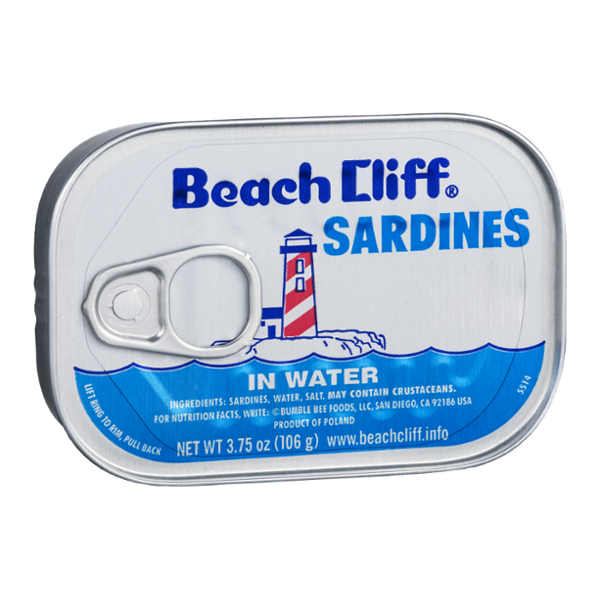 Beach Cliff Sardines in Water