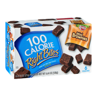 100 Calorie Right Bites Mini Brownies - 6 CT