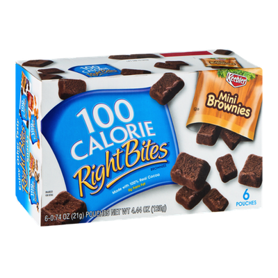 100 Calorie Right Bites Mini Brownies - 6 CT