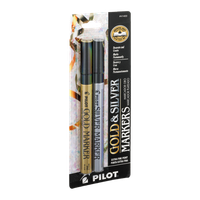 Pilot Gold & Silver Markers Extra Fine Point - 2 CT