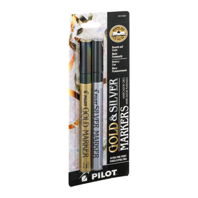 Pilot Gold & Silver Markers Extra Fine Point - 2 CT