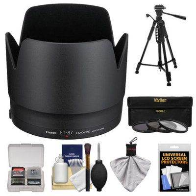 Canon ET-87 Hard Lens Hood & 3 (UV/ND8/CPL) Filter Set + Tripod for EF 70-200mm f/2.8 L IS II USM Lens