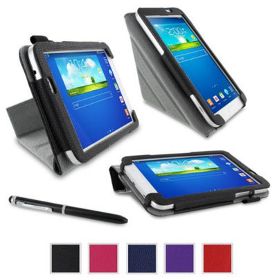 rooCASE Samsung Galaxy Tab 3 7.0 Case - Origami Stand Tablet Case - BLACK