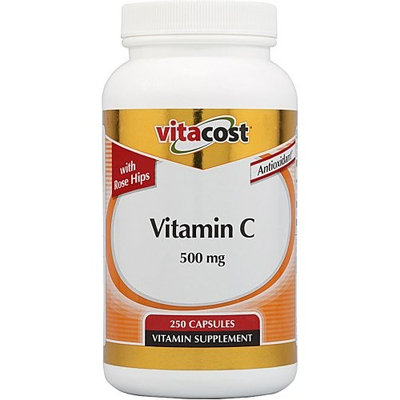 Vitacost Brand Vitacost Vitamin C with Rose Hips -- 500 mg - 250 Capsules