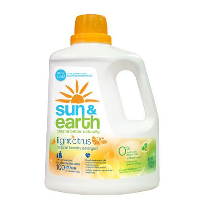 Sun & Earth Sun and Earth 2X Laundry Detergent - Light Citrus Scent- Case of 4 - 100 oz - HSG-191338