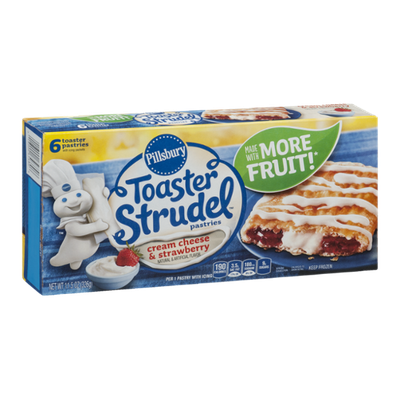 Pillsbury Toaster Strudel Pastries Cream Cheese & Strawberry - 6 CT