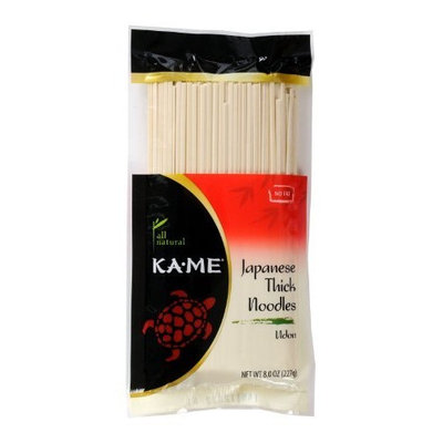 Ka-Me Noodles, Japanese Thick (Udon), 8 Ounce (Pack of 12)