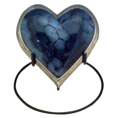Star Legacy Blue Heart Feline Pet Urn