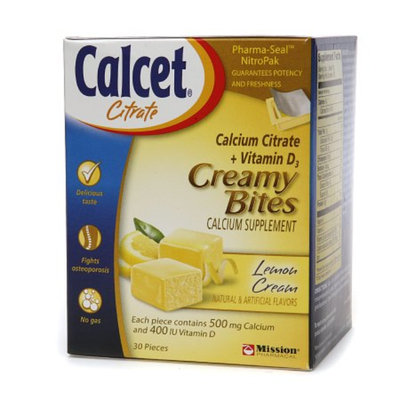 Calcet Creamy Bites Calcium Supplement Lemon Cream