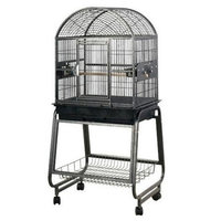 A E Bird Cages A and E Dometop Bird Cage with Shelf Black
