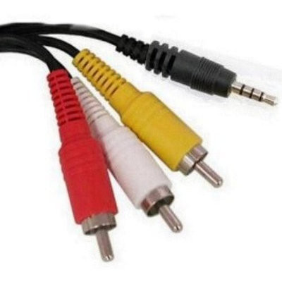 Oem Products Samsung and Sony Compatible 4-Pole Camcorder Cable 3.5mm Male to 3 RCA Males