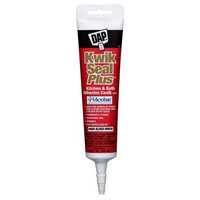 Dap 18526 Kwik Seal Plus Kitchen and Bath All-Purpose Adhesive Caulk, 5.5-Ounce, White