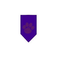 Ahi Paw Orange Rhinestone Bandana Purple Large